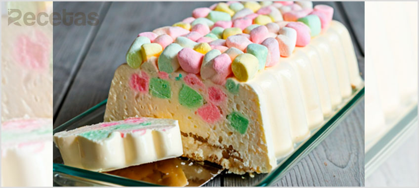 Gelatina de Queso Crema y Bombones